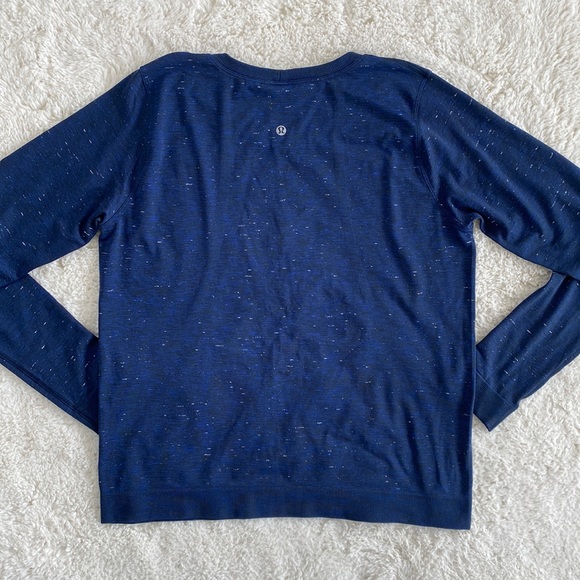 ❤️ Lululemon Swiftly Relaxed Long Sleeve Cosmic Shift Hyper Blue / Black - Picture 8 of 9